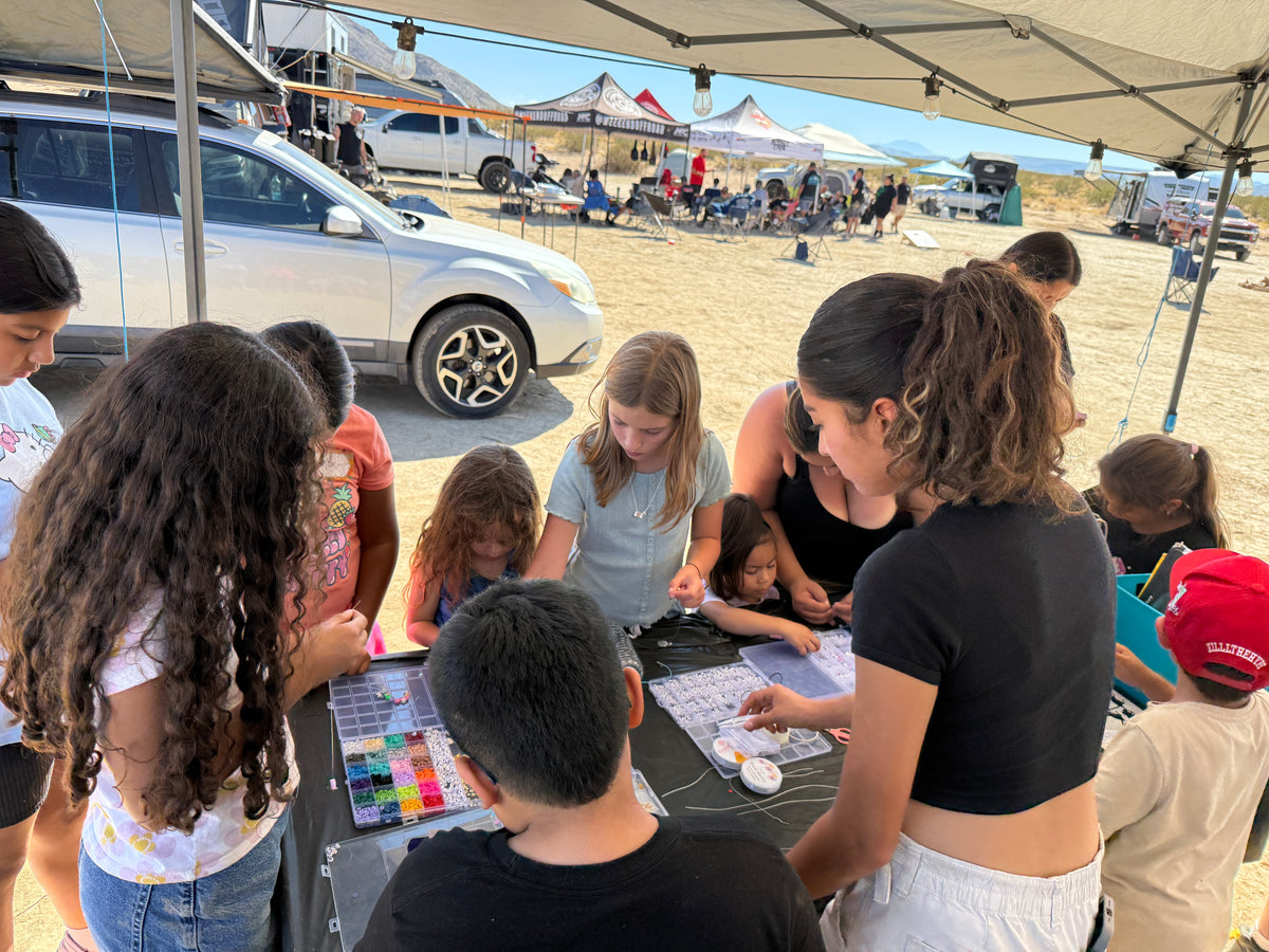 Kids arts and crafts at a Weekend Offroad event